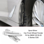 2TK auto esiratta poritiiba pritsmekaitse v&auml;lise modifitseerimise tarvikud BMW 5. seeria G30 525li 528li 530li 540li 2017-22 jaoks 2pcs-Silver