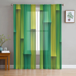 Roheline bambusest Zen Plant l&auml;bipaistvad kardinad magamistoa elutuppa Voile aknakardinad t&uuml;llkardinad lastetuppa 135W x 114H(cm)