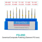 10 tk/karp TOMENTY Dental Diamond Burs puur kiirete k&auml;siinstrumentide hambaravi puurite jaoks FG seeria 1,6 mm hambaravi materjal FG-05D (10pcs)