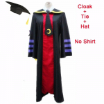 Anime M&otilde;rva klassiruum Korosensei Cosplay Kost&uuml;&uuml;m Mantel Cape R&uuml;&uuml; Lips M&uuml;ts Peo&uuml;likond &Otilde;petaja Koolivorm Naiste Mehed L