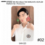 ATEEZ 9. minialbum THE WORLD EP.2 OUTLAW Platform Ver Official Photocard 1 2 3 San - Photocard2 #2