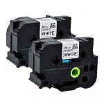 2 pakki 36 mm TZe-FX261 must valgel Paindlik etiketilint &Uuml;hildub Brother P-touch Printeri etiketilindiga tze-FX161 FX761 black on clear