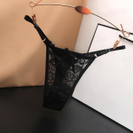 Hottie reguleeritava &otilde;hukese rihmaga stringid madala v&ouml;&ouml;kohaga l&auml;bipaistvad pitsist alusp&uuml;ksid G-stringiga alusp&uuml;ksid naiste pesu M must
