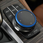 DEMILLO 1 alumiiniumr&otilde;ngas, sobib BMW-le 1 2 3 4 5 6 7 seeria X3 X4 X5 X6 armatuurlaua iDrive multimeediumikontrolleri nupp(Sinine) robin Blue