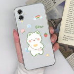Tagakaas Samsung A55 Xcover 7 A34 A05S S24 Ultra A15 S23 FE telefoni&uuml;mbrisele Cute Bear Cat Cartoon muster Super p&otilde;rutuskindel pehme l&auml;bipaistev kate Galaxy jaoks Samsung M34 5G