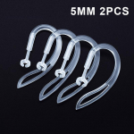 Bluetoothi ​​k&otilde;rvaklappide silikoonist k&otilde;rvakonks Airpodide jaoks 1/2 k&otilde;rvaklappide silmusklambriga peakomplekti k&otilde;rvakonksu asendusk&otilde;rvaklappide tarvikud 5mm-2PCS