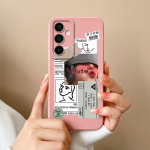 Samsung M15 A15 A55 A35 S24 Ultra S24+ F15 telefoni kaane&uuml;mbriste jaoks mood poiss, t&uuml;druk Kvaliteetne silikoonist pehme kaamera kaitsekork kaitseraud Galaxy jaoks Samsung S24+