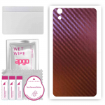 apgo skin sticker film foil vinyl for the BACK compatible with Alcatel Idol 4, scratch-resistant, easy to install - Carbon Chameleon CAKA5