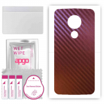apgo skin sticker film foil vinyl for the BACK compatible with Motorola Moto G7 Power, scratch-resistant, easy to install - Carbon Chameleon CAKA5