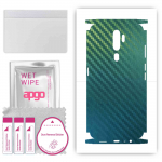 apgo Protective Skin Sticker for the back+sides compatible with Oppo A5 (2020), Full Wrap Film, Foil, Vinyl - Pattern Carbon Chameleon CAKA1