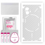 apgo Protective Skin Sticker for the back+sides compatible with Nothing Phone 2, Full Wrap Film, Foil, Vinyl - Pattern Transparent Carbon