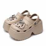 Naiste suvised &uuml;lik&otilde;rge kiilukontsaga sussid Naiste leopard, paksu p&otilde;hjaga puukingad naistele suletud varbaga paksud platvormiga sandaalid 39-40