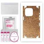 apgo Protective Skin Sticker for the back+sides compatible with Apple iPhone 14 Pro, Full Wrap Film, Foil, Vinyl - Pattern Rusty Copper