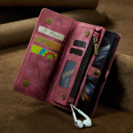Kaardipesa nahast mobiilikott Samsung Galaxy Z Fold 4 Fold4 5G Fold5 Fold 5 Zfold4 Zfold5 jaoks, t&auml;iskeha kaitse&uuml;mbrised for Samsung Z Fold 4 brown