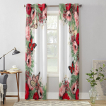 Karikakrad ja p&auml;evalilled Liblikad aknakardinad elutuppa Magamistoa kaunistamiseks Kardinad Luksuslik k&ouml;&ouml;k Valance kardinad 135W x 60H(cm) x1