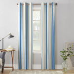 Tumesinised Triibulised Aknakardinad Elutuppa Luksuslik Magamistoa Dekoor Kardinad K&ouml;&ouml;gi Akna Katteks Kardinad 135W x 60H(cm) x1