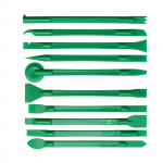 10-osaline avamiskomplekt, parandust&ouml;&ouml;riistad, plastist raudvarred nutitelefonide s&uuml;learvutite lahtiv&otilde;tmiseks ja parandust&ouml;&ouml;riistad roheline