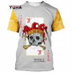 Reaper Skull Angel Ja Demon 3D prinditud k&otilde;ikjal Meeste T-s&auml;rgid Suvemood Harajuku l&uuml;hikeste varrukatega s&auml;rgid Unisex Tops Tee XS