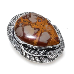 Natural Noreena Jasper Gemstone 925 Sterling Silver Jewelry Ring Size 9.5 t8n05