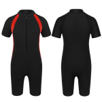 M&auml;rg&uuml;likond Shorty ujumisriided Lapsed T&uuml;drukud Stretch sukeldumis&uuml;likond ujumistrikoo surfamine Jumpsuit Rash Guard 7-8 Years must/punane