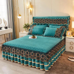 Euroopa vintage pitsist sametist paksendatud voodikate, kuninga suuruses, pulmadeks tepitud pehmete volangidega voodiseelikukomplekt, kuninganna suurus Only 2pcs Pillowcase