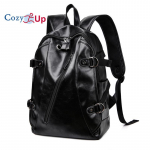 Hubane seljakott meeste pehmest nahast suure mahutavusega seljakott, keskkooli&otilde;pilaste &auml;riseljakott 28x14x42cm pruun