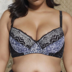 Naiste suures suuruses lilleprinteriga pitsiga &uuml;hendatud s&uuml;vistusrinnahoidja teras&auml;&auml;riste toega, vintage ja romantiline, igap&auml;evaseks kandmiseks 85D roosa