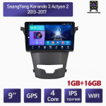 9-tolline Android-autoraadio Carplay jaoks SsangYong Korando 3 Actyon 2 2013-2017 Multimeedia videopleier GPS-navigeerimine WIFI 2+32GB 1+16GB