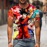 Dragon Ball Suvemood 3D-tr&uuml;kiga T-s&auml;rgid meestele Vabaaja O-kaelusega L&uuml;hikeste varrukatega &Uuml;lem&otilde;&otilde;dulised T-s&auml;rgid T&auml;navamood Anime Vabad Topid XXXL