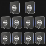 10 tk l&auml;bipaistvast roostevabast terasest tugevast isekleepuvast konksust v&otilde;tmehoidja riidepuu puhas