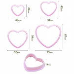 K&uuml;psetusvorm Lastele Kingitused Koogid Kondiitritoodete pidu Armas magustoiduvorm Mitme mustriga DIY vormipilv Kodu K&ouml;&ouml;k Sweet Love Lilled P&auml;ikesetarvikud Heart/4Pcs Set