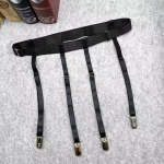 Must Simplicity seksikas sukapael naiste reie k&otilde;rged sukad Reguleeritavad elastsed s&auml;&auml;re sokid rihmad 4/6 metallist klambrid One Size