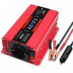 DC 12V kuni AC 220V 230V 500W Pidev/1500W Tipp LCD-ekraaniga Autoinverter Laadija Muundur EL-pistikuga Autotarvikud Toide 220V Toiteinverter 12V 230V EU Socket punane