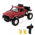 WPL kaugjuhtimispuldiga veoauto 1/16 kaugjuhtimispuldiga s&otilde;jav&auml;e veoauto maastikuauto 4WD 2,4 GHz ronimisauto 2 battery punane