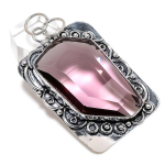 Amethyst Gemstone Handmade 925 Sterling Silver Jewelry Pendant 2.60 o2q10