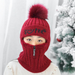 Kudumine M&uuml;ts Sall Oneness Balaclava Kids Kaelasoojendaja Talvine Soe Skullies Nokam&uuml;ts veinipunane v&auml;rv