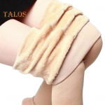 Talvised s&auml;&auml;rised naiste k&otilde;rge v&ouml;&ouml;kohaga elastsed liibuvad p&uuml;ksid Tummy Control Plush voodriga joogap&uuml;ksid hall