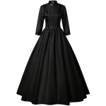 Keskaegne viktoriaanlik retroprintsessi cosplay kost&uuml;&uuml;m naistele Halloweeni &otilde;ukonna kuninglik gooti elegantne vampiirpruudikleit M must