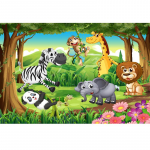 Loomade teema fototaust pidu s&uuml;nnip&auml;ev beebi fototaust rekvisiidid dekoratsioon A-150x90cm