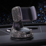 Crystal Rhinestones autotelefoni hoidik auto armatuurlauale, auto aknad ja &otilde;hutusava universaalne 360 ​​kraadi auto mobiiltelefoni hoidik hall v&auml;rv