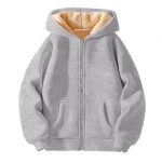 Unisex talvefliisist kapuutsid poistele, vabaaja sviitrid, paksud, soojad, laste lukuga mantlid 160cm