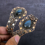 Looduslik labradoriidi v&auml;&auml;riskivi vasktraadist m&auml;his mansett k&auml;ev&otilde;ru reguleeritav j6Y21