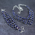 Natural Amethyst Gemstone Handmade 925 Sterling Silver Jewelry Set q7r18