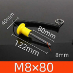 Kaalvirna tihvt Kollane kaaluvirna traat Fitnessivarustuse polt M8*80mm