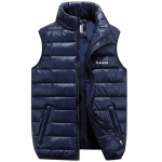 Meeste stiilne s&uuml;gis/talve vest udusulgedest puuvillast - trendikas suurtest suurustest vabaajar&otilde;ivas noortele meestele. 3XL blue