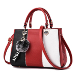 Elegantne liimitud naiste kott 2024 Uus mood Naiste k&auml;ekott Suur v&auml;rviplokkidega &otilde;lakott Daamide ostukott Crossbody kott 28x9x20cm roosa