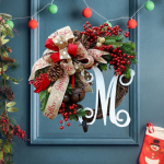 Christmas Wreath Artificial 40 cm for Front Door Gift Home Decor Wall Hanging Ornament