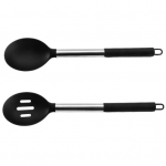 Kuumakindel mugav k&auml;epide rippuva auguga silikoonist BPA-vaba keedulusikas Kodutarbed punane