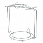 Kohvitassi ja alustassi n&auml;idik, kuhu mahub 6 kohvitassi ja 6 taldrikut k&ouml;&ouml;gi t&uuml;hjendusrest Vastupidav kaasaegne kruusialus t&ouml;&ouml;lauale