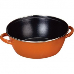 Praepann - Ibili - Honda - 40 cm - Mittekleepuv - 2 k&auml;epidet - Vitrifitseeritud emailitud teras oranž
